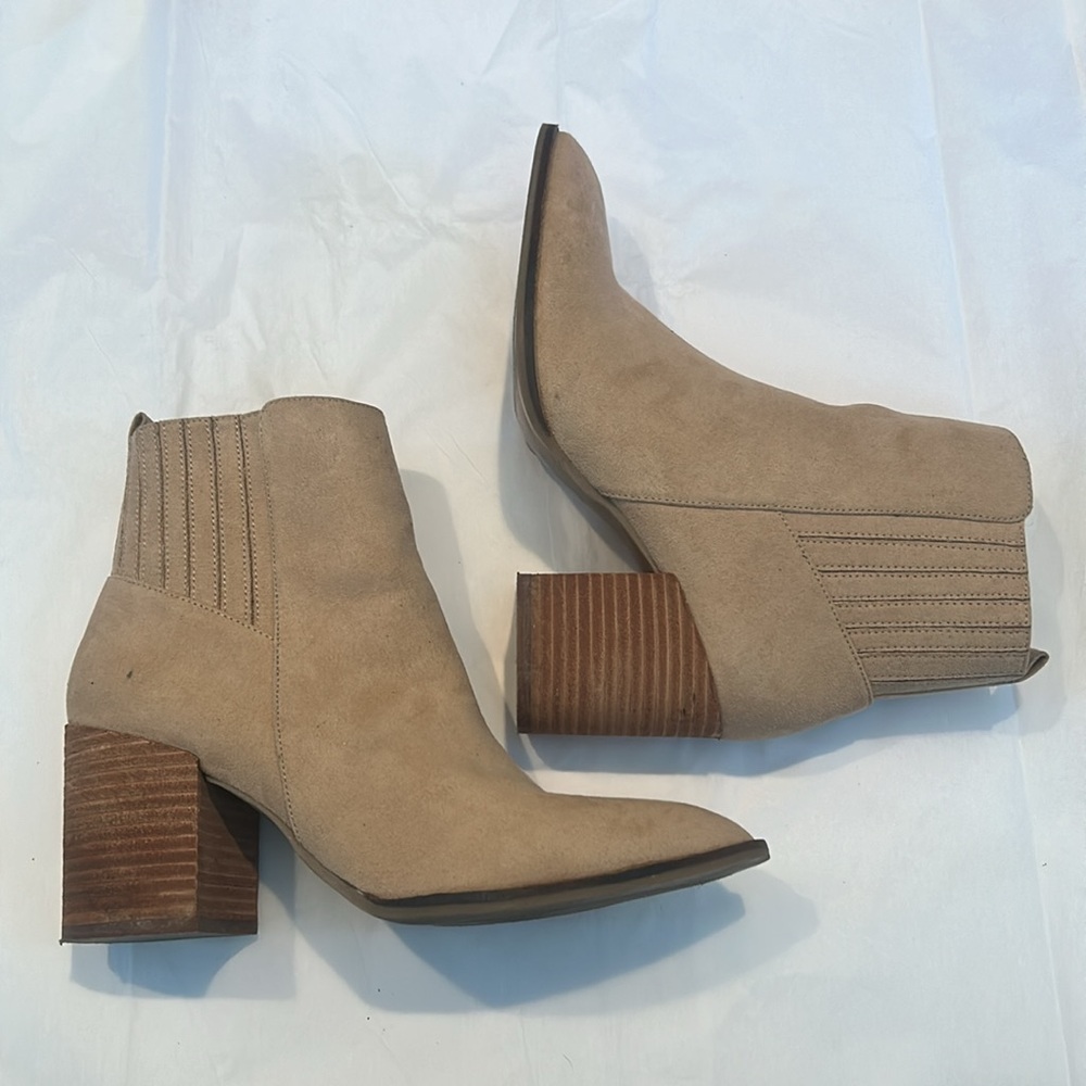 Steve Madden Joa Boots- Camel Tan Brown Vegan Suede